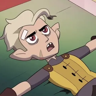 🪄 0aab91fe Hunter The Owl House cartoon, animation, injured, lying down, character telegram sticker
