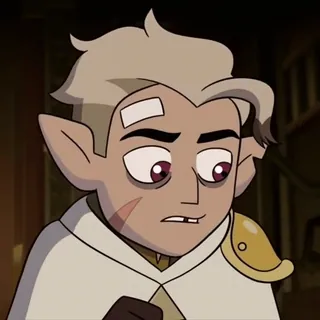 🪄 bc38b368 Hunter The Owl House cartoon, animated, fantasy, character, golden guard telegram sticker