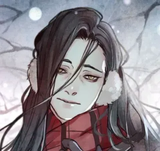 🥵 dfff4566 musim dingin, potret, syal, penutup telinga, orang, ilustrasi, gambar, kartun whatsapp sticker