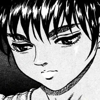 🗡️ 358ee988 Casca Berserk Манга, Аниме, Персонаж, Девушка, Грустный whatsapp sticker