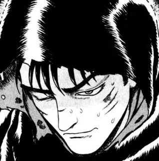 🗡️ 5f92cf27 Guts Berserk Аниме, Манга, Берсерк, Гатс, Меч, Воин, Тёмное фэнтези whatsapp sticker