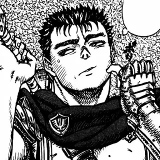 🗡️ 9b0b913b Guts Berserk аниме, манга, берсерк, гатс, меч, воин whatsapp sticker