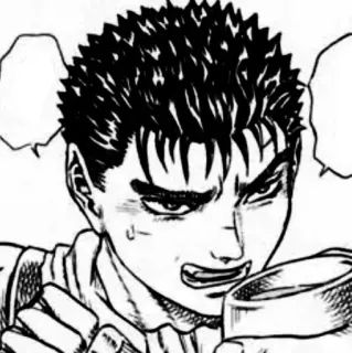 🗡️ cf66df54 Guts Berserk Аниме, Манга, Воин, Меч, Берсерк, Гатс whatsapp sticker