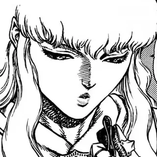 🗡️ d311d996 Griffith Berserk Аниме, Манга, Белые волосы, Фэнтези, Лидер whatsapp sticker