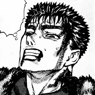 🗡️ e24298db Guts Berserk Аниме, Манга, Мужество, Берсерк, Борьба, Воин whatsapp sticker