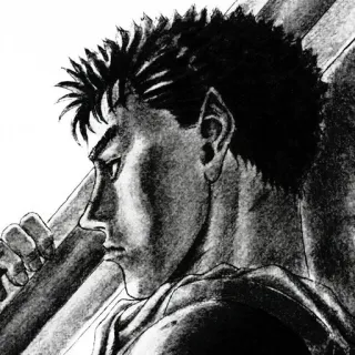 🗡️ fd691de5 Guts Berserk Манга, Аниме, Меч, Воин, Берсерк whatsapp sticker