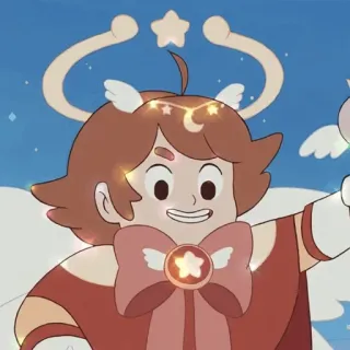 🥯 96a18281 Kreskówka, Słodki, Anioł, Gwiazda, Magiczny, Iskierka telegram sticker