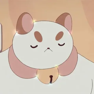 🥯 fc1dbec2 kot, kreskówka, słodki, zwierzę, dzwonek telegram sticker