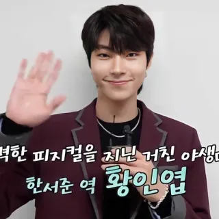 🥶 68e49be2 Hwang In-yeop 력한 피지컬을 지닌 거친 야생마 한서준 역 황인엽 Корейский, Актер, K-Drama, Хван Ин Ёп whatsapp sticker