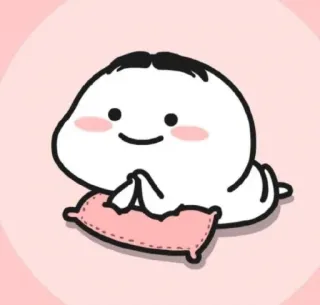 ✨ 5670ba00 cute, character, kawaii, pillow, drawing telegram sticker