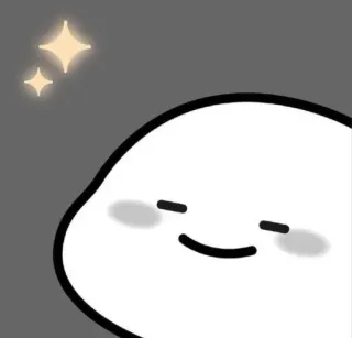 ✨ 625234ec cute, blob, sparkle, kawaii, minimalist telegram sticker