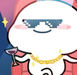 ✨ add62da9 cartoon, cool, sunglasses, meme, wine, character telegram sticker