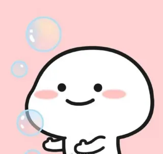 ✨ ee6554b5 cute, cartoon, character, bubbles, kawaii telegram sticker