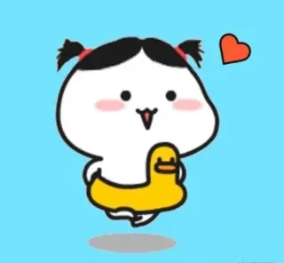 ✨ eeee6130 cartoon, duck, cute, heart, character telegram sticker