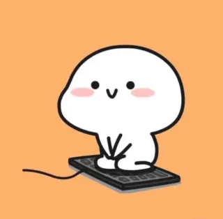 ✨ fe442425 cute, cartoon, keyboard, blob telegram sticker