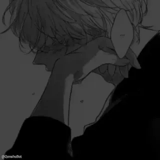 🗿 d77aaaca ... sad, anime, cry, depression telegram sticker