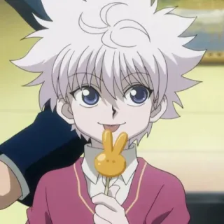 ⚡️ 303c2aef Killua Zoldyck Hunter x Hunter アニメ, 男の子, キャラクター, ロリポップ, キルア, Hunter x Hunter telegram sticker