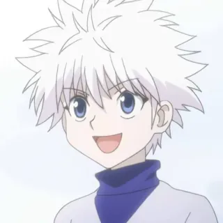 ⚡️ 64407b58 Killua Zoldyck Hunter x Hunter アニメ, HUNTER×HUNTER, キルア, キルア=ゾルディック, 笑顔, キャラクター telegram sticker