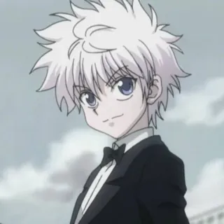 ⚡️ aad73881 Killua Hunter x Hunter キルア, HUNTER×HUNTER, アニメ, マンガ, キャラクター, フォーマルウェア telegram sticker