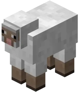 🐑 01e76592 Minecraft minecraft, schaf, videospiel, tier, blockartig, spiel telegram sticker