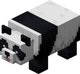 🐼 49a5fe64 Panda Minecraft Panda, Minecraft, Videospiel, Tier, Süß, Blockig telegram sticker