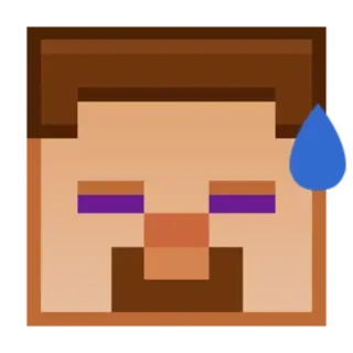😓 53b8345e Steve Minecraft Minecraft, Steve, Videospiel, Pixelkunst, Charakter telegram sticker