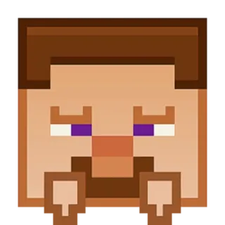 👇 587eff9c Steve Minecraft Steve, Minecraft, Videospiel, Charakter, Pixel Art telegram sticker