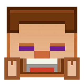 😩 66cc63a3 Steve Minecraft minecraft, steve, pixel art, videospiel, charakter telegram sticker