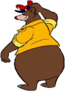 🤔 1f42a2b1 Baloo TaleSpin cartoon, dier, beer, personage whatsapp sticker