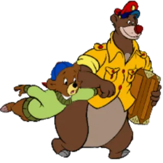 👝 228cf522 Baloo TaleSpin cartoon, beer, piloot, vriendschap, avontuur whatsapp sticker