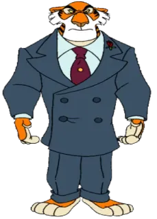 🤵 37d749d7 tijger, antropomorf, pak, cartoon, dier whatsapp sticker