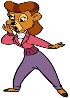 😧 ea229b7d Rebecca Cunningham TaleSpin antropomorf, cartoon, vrouwelijk, beer, personage whatsapp sticker