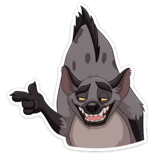 😉 38ce7488 Shenzi The Lion King 鬣狗, 迪士尼, 卡通, 反派 telegram sticker
