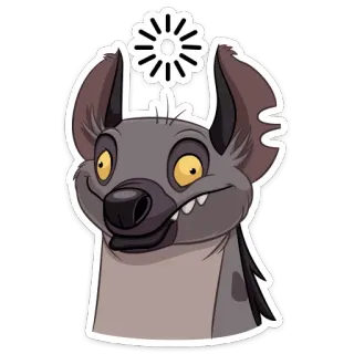 🤔 555d7c54 Shenzi The Lion King 土狼, 迪士尼, 卡通, 动物, 桑琪 telegram sticker