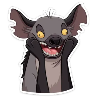 ☺️ 711d51bd Shenzi The Lion King 鬣狗, 迪士尼, 狮子王, 卡通, 桑吉 telegram sticker