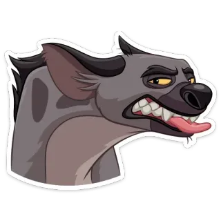 😛 824bcc1e Shenzi The Lion King 鬣狗, 卡通, 迪士尼, 反派, 动物, 桑琪 telegram sticker