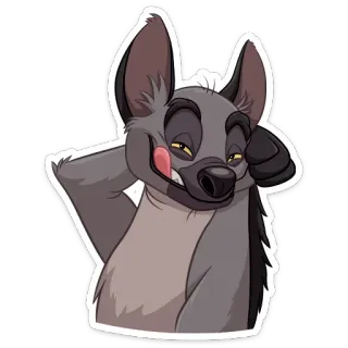 😝 c7fc0a3c Shenzi The Lion King 鬣狗, 反派, 卡通, 搞笑, 迪士尼, 动物 telegram sticker