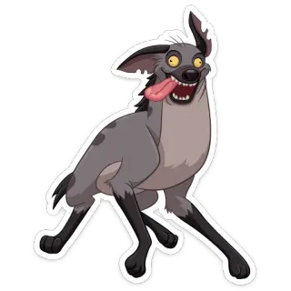 🤪 d17d4865 Shenzi The Lion King 土狼, 反派, 动物, 卡通, 迪士尼 telegram sticker
