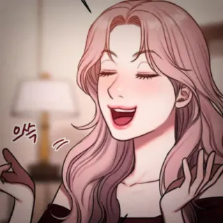 👙 12f4bce4 앚 vrouw, cartoon, glimlach, vrouwelijk, blij telegram sticker