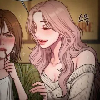 👙 21d955f4 스윽 Koreaans, meisje, vrouw, cartoon, strip, manga, anime telegram sticker