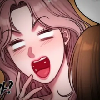 👙 8422cfe6 가? cartoon, vrouw, Koreaans, illustratie, strip telegram sticker