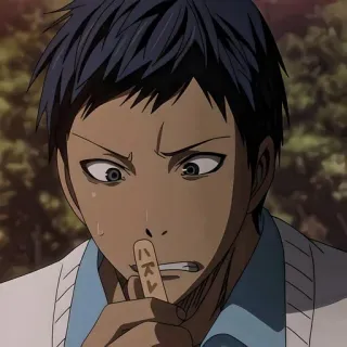 😨 93124ff9 ハスレ アニメ, 男, 指, シー, 静寂 telegram sticker