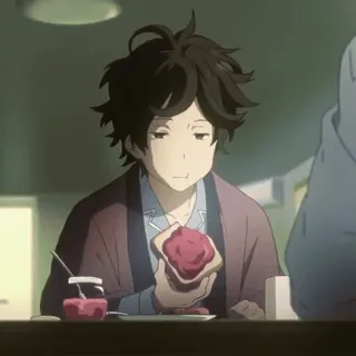 🧺 c1d39aaf Anime, Anak laki-laki, Karakter, Makanan, Selai, Roti panggang telegram sticker