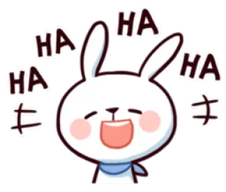😂 79d26827 HA HA HA HA HA coelho, risada, feliz, fofo, animal telegram sticker