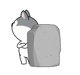 😡 46ebf947 Kucing kartun, Kucing, Binatang, Batu, Kucing abu-abu, Lucu, Stiker telegram sticker