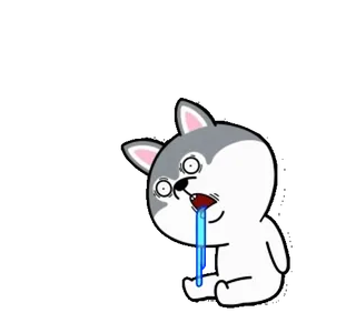 🤕 4fc18f21 anjing kartun, muntah, sakit, binatang, lucu, imut telegram sticker
