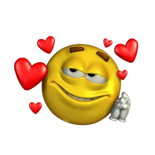😍 86ea77d8 이모지, 하트, 사랑, 애정, 미소 telegram sticker