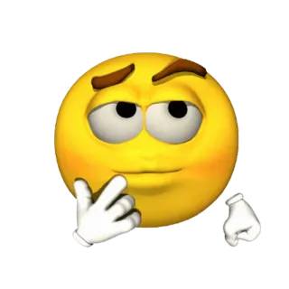 🤔 dc517abc 이모지, 생각, 질문, 불확실, 의심 telegram sticker