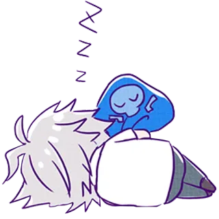 😴 4d9b274d ZZZZZ spać, zmęczony, zzz, drzemka, kreskówka, anime telegram sticker