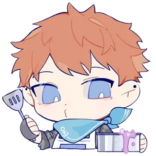 😗 a9dbe42b gotowanie, szef kuchni, kuchnia, szpatułka, słodkie telegram sticker